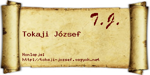 Tokaji József névjegykártya